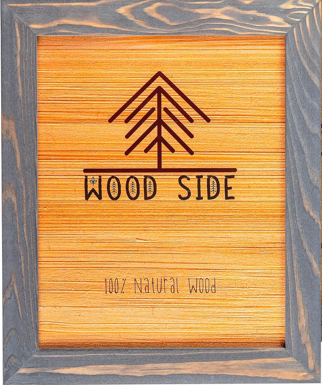 Rustic Grey Wood Poster Frame with Natural Finish