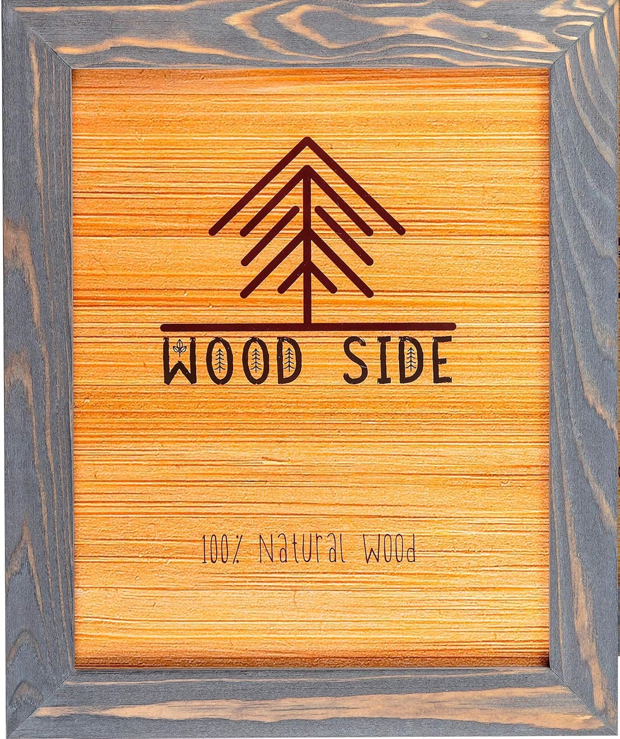 Rustic Grey Wood Poster Frame with Natural Finish