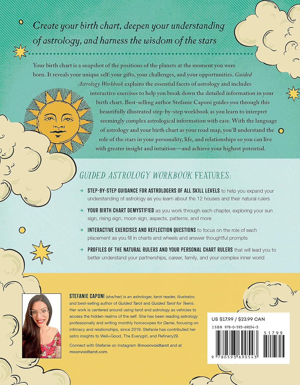 Guided Astrology Workbook - (Guided Metaphysical Readings) by  Stefanie Caponi (Paperback)
