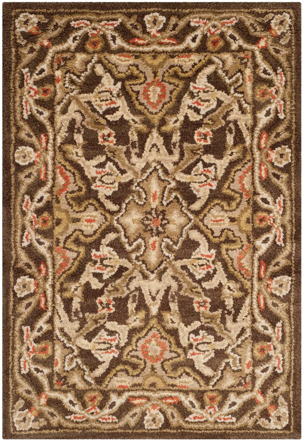 SAFAVIEH Classic Roxanne Oriental Wool Area Rug, Brown, 5' x 8'