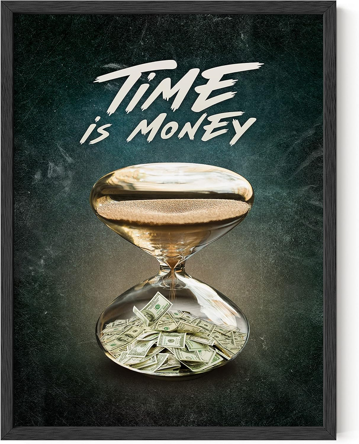 HAUS AND HUES Money Posters for Men - Work Inspirational Quotes Wall Art, Money Art for Wall, Motivational Business Quotes Print, Hustle Wall Art for Bedroom Inspiration (12x16 Unframed)