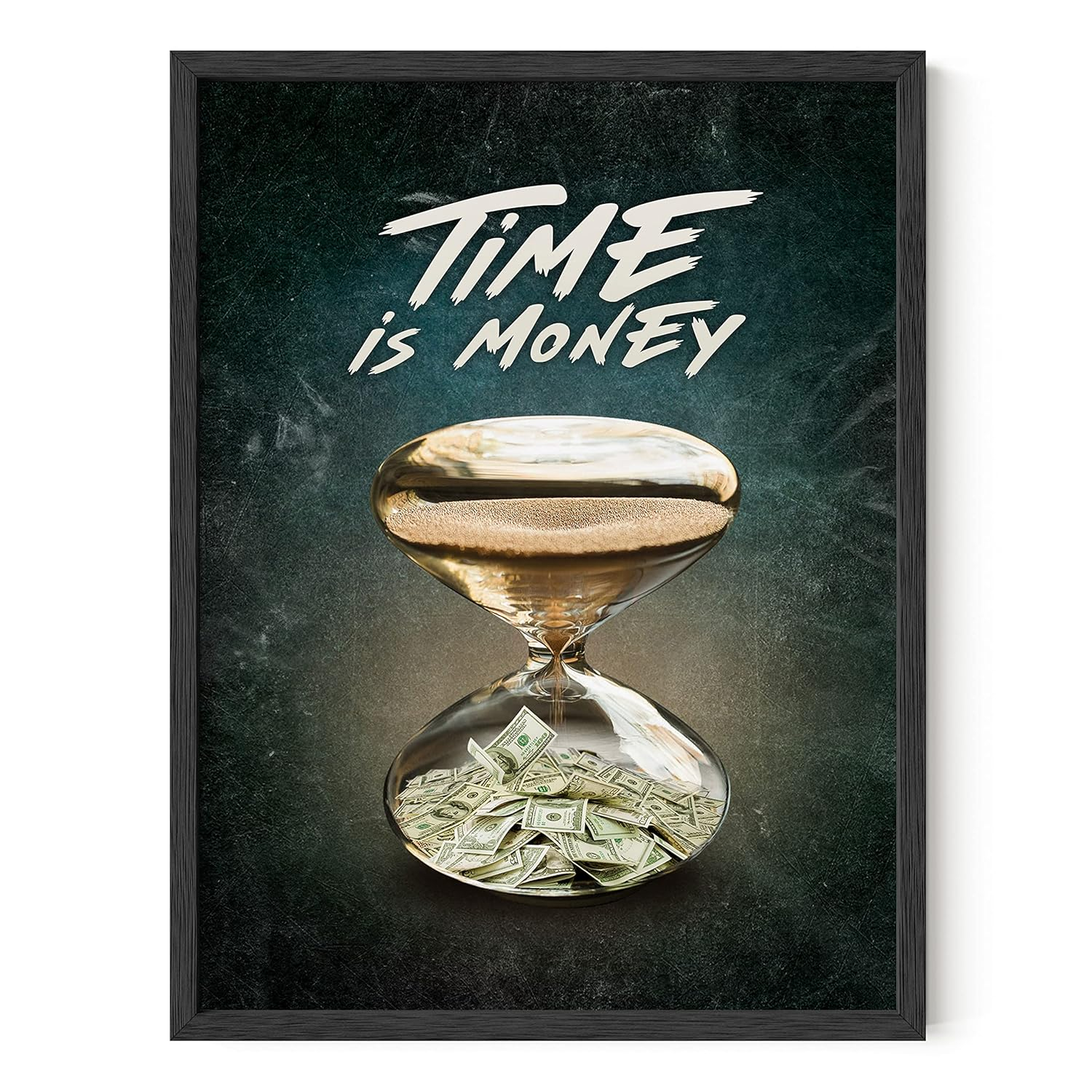 HAUS AND HUES Money Posters for Men - Work Inspirational Quotes Wall Art, Money Art for Wall, Motivational Business Quotes Print, Hustle Wall Art for Bedroom Inspiration (12x16 Unframed)