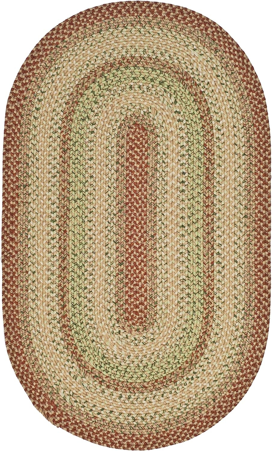 Braided BRD303 Hand Woven Area Rug - Rust/Multi - 4'x6' Oval - Safavieh.