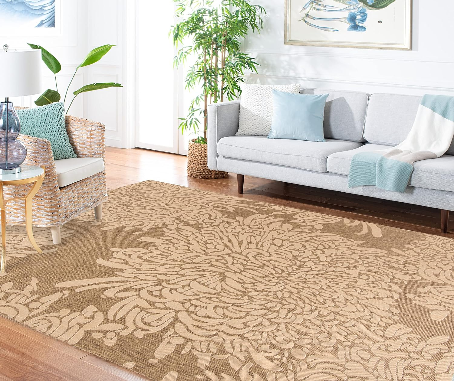 Chrysanthemum Martha Stewart Performance Floral Rug
