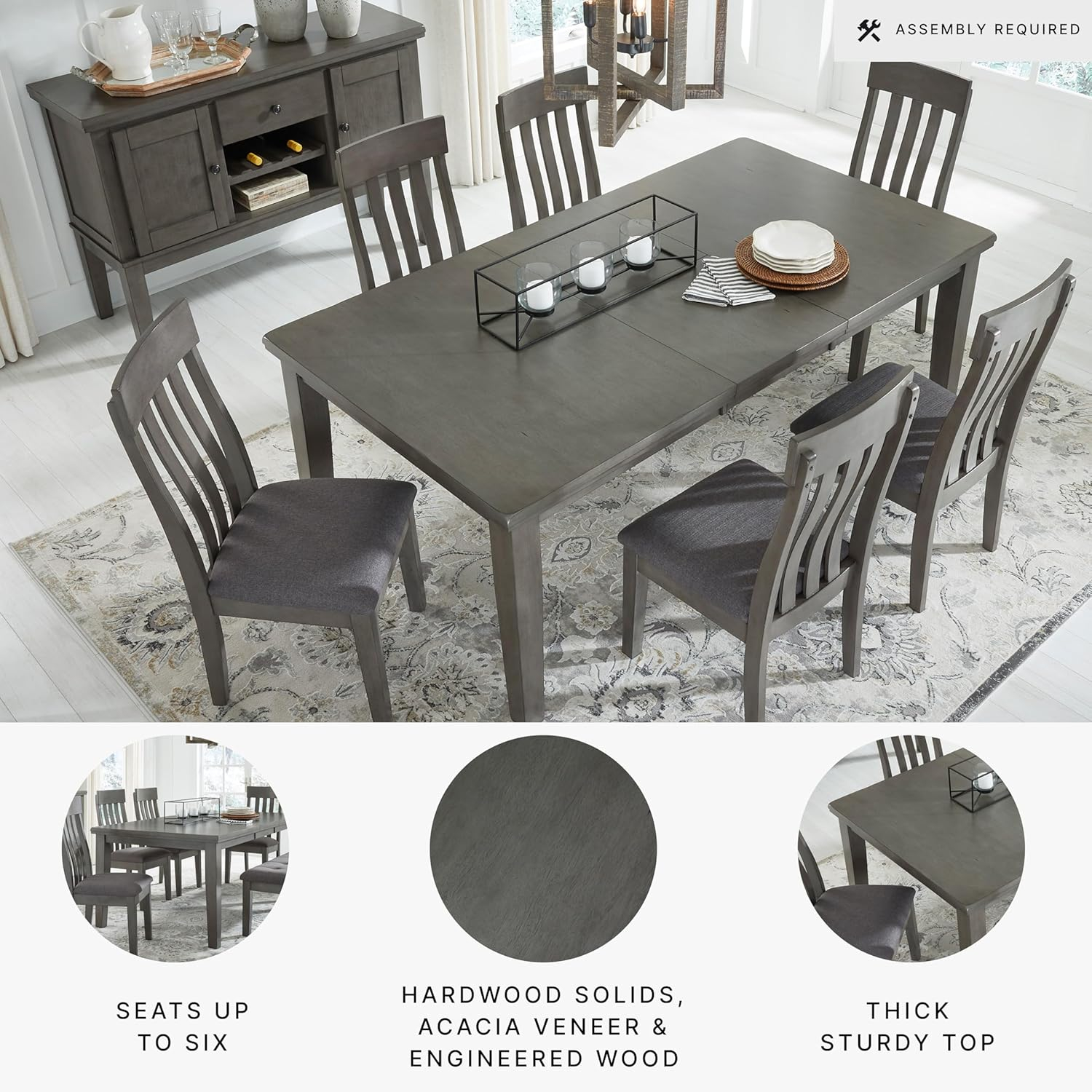 Signature Design by Ashley Hallanden Gray Dining Extension Table