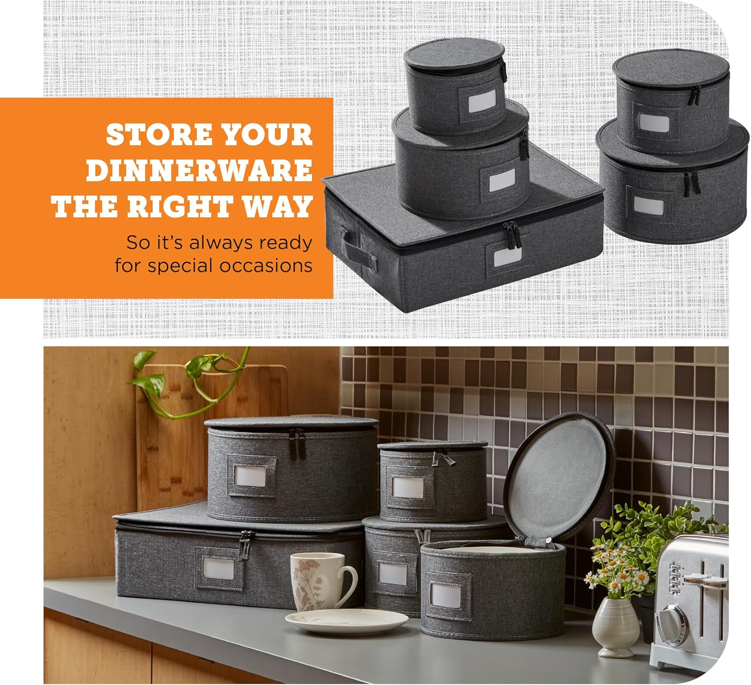 China Storage Containers, Containers for Organizing, Hard Shell Case, Felt Plate Dividers, Moving Supplies, Storage Box, Wine, Dishes, Glasses Storage, Charger Plates Storage Containers
