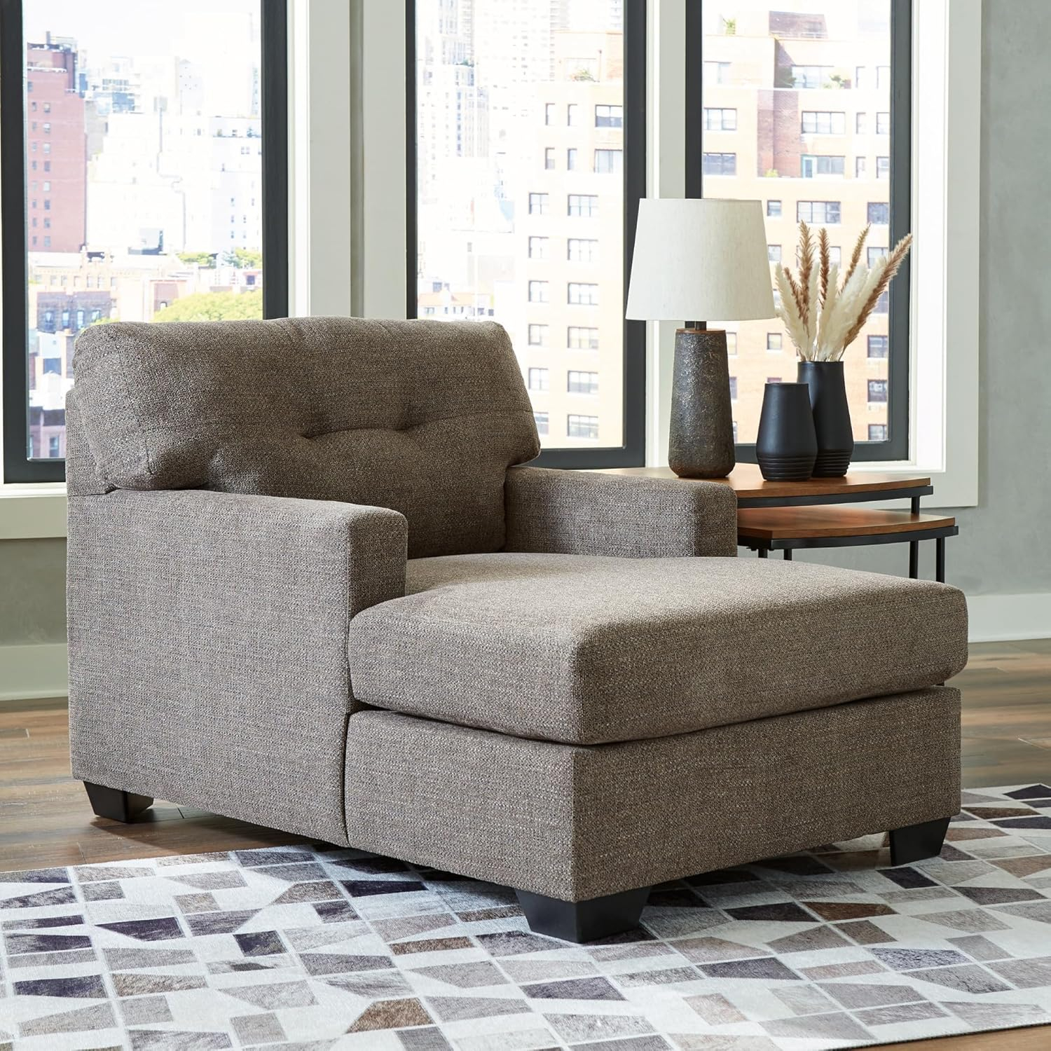 Signature Design by Ashley Mahoney Chocolate Chaise