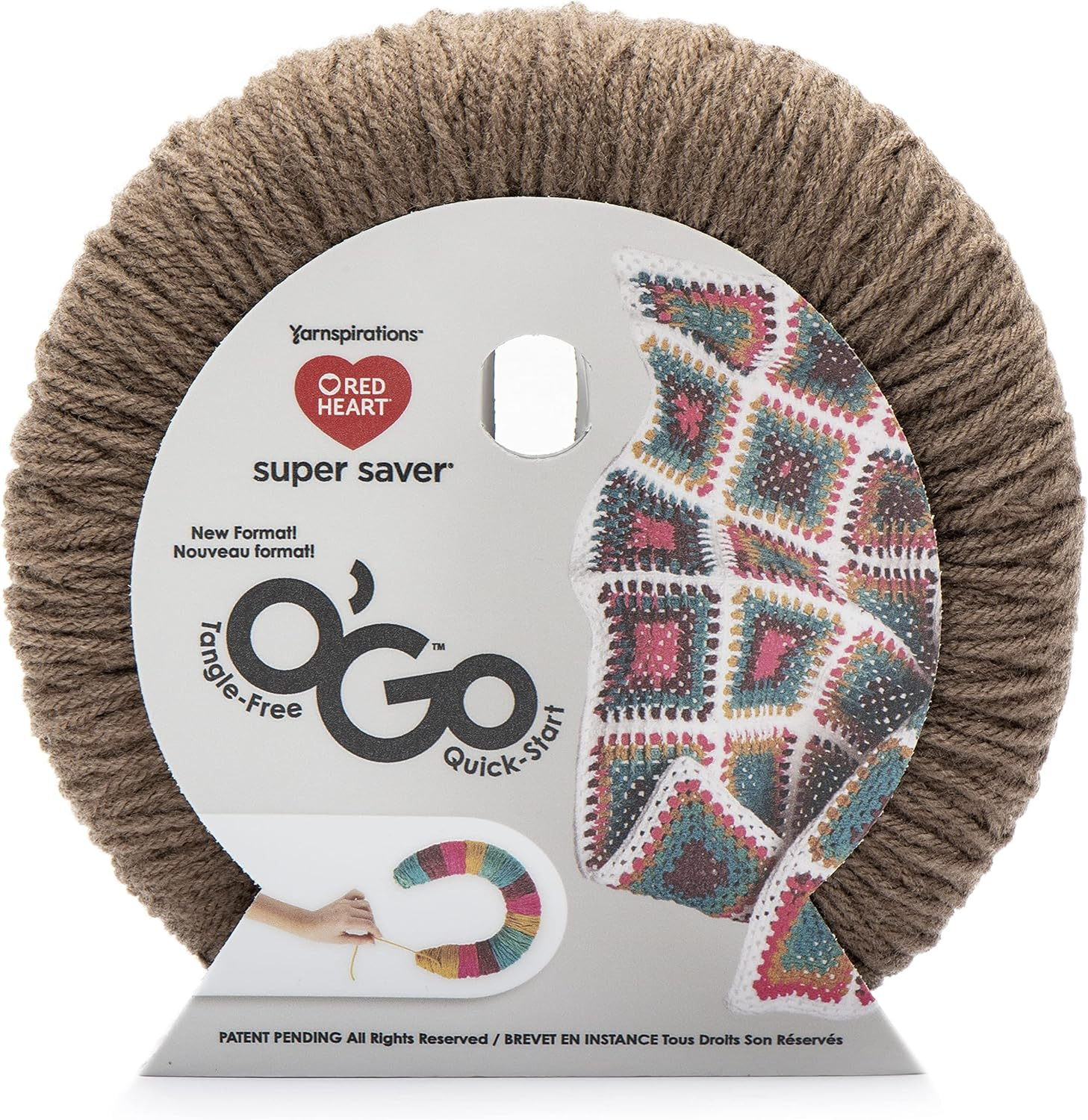 Red Heart Super Saver® O'Go™ 4 Medium Acrylic Yarn, Café Latte 7oz/198g, 364 Yards