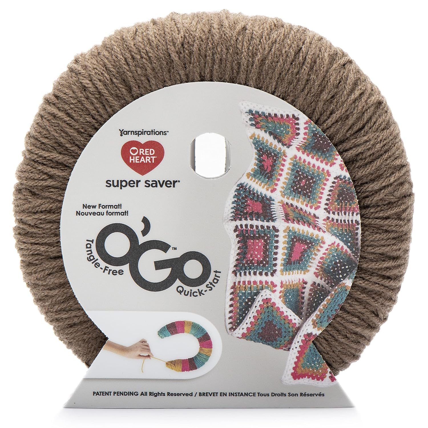 Red Heart Super Saver® O'Go™ 4 Medium Acrylic Yarn, Café Latte 7oz/198g, 364 Yards