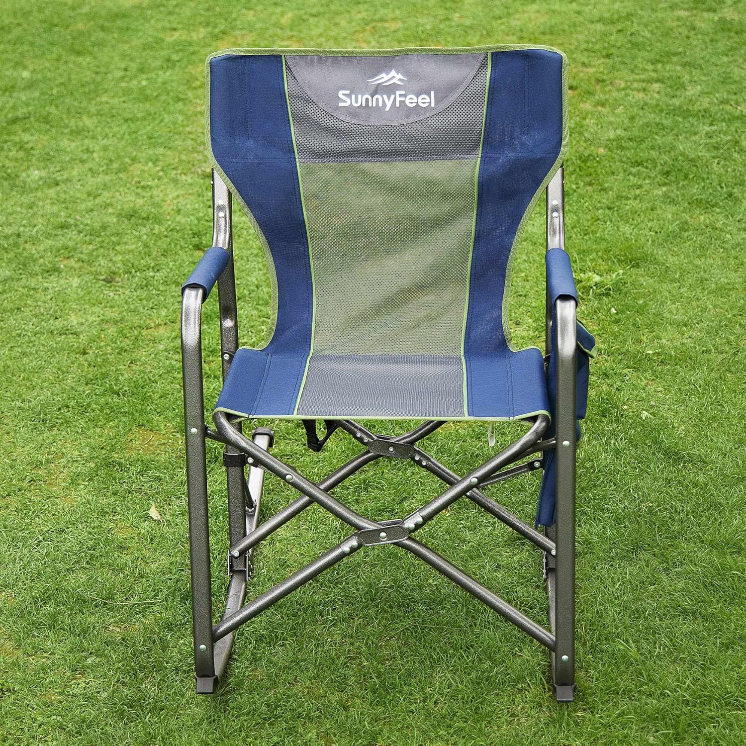 SUNNYFEEL Camping Directors Chair, Heavy Duty,Oversized Portable Folding Chair with Side Table, Pocket for Beach, Fishing,Trip,Picnic,Lawn,Concert Outdoor Foldable Camp Chairs