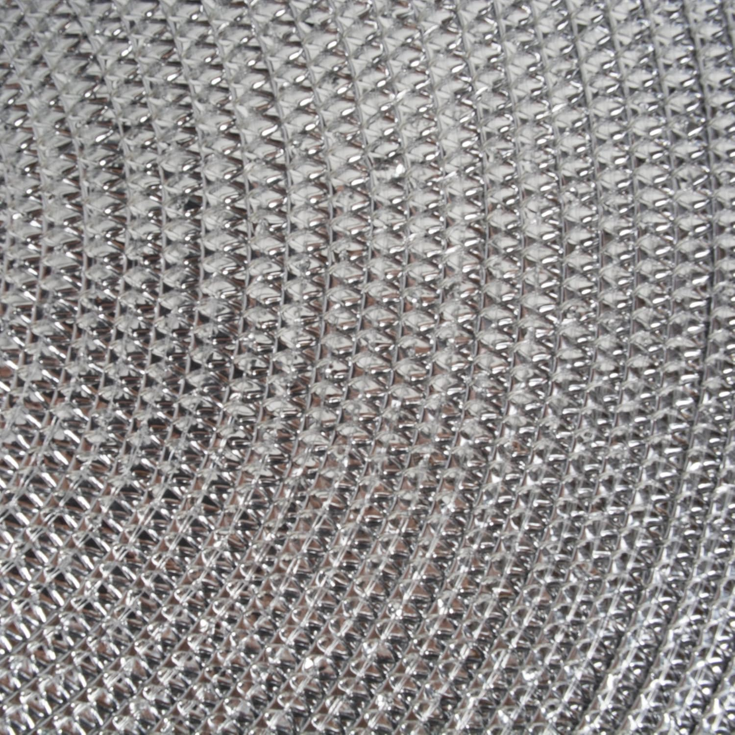 Metallic Silver Round Polypropylene Woven Placemat (Set of 6)