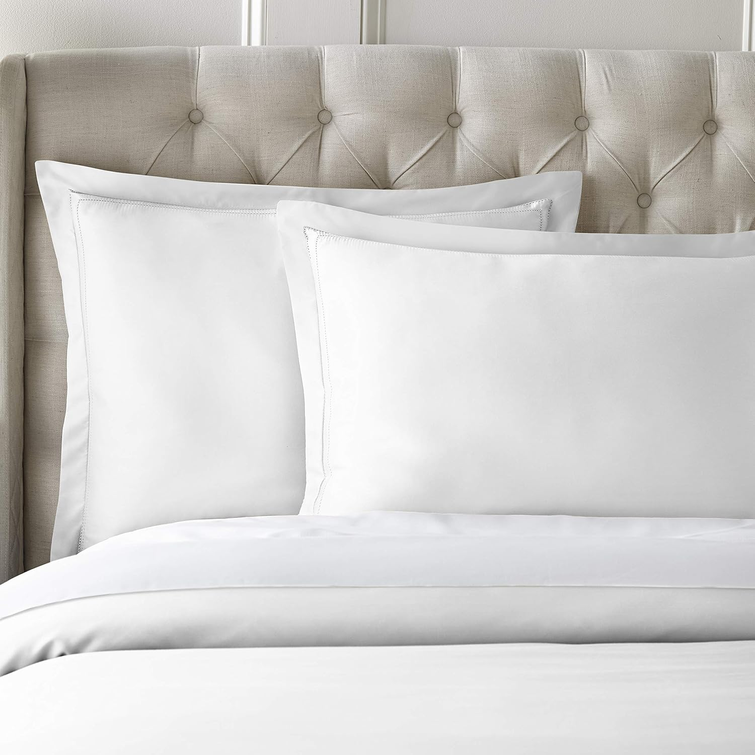 White Queen Cotton Sateen Weave Duvet Cover Set