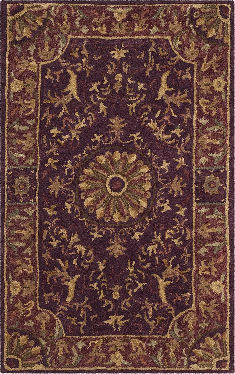 SAFAVIEH Empire Naira Oriental Wool Area Rug, Burgundy, 2'6" x 4'