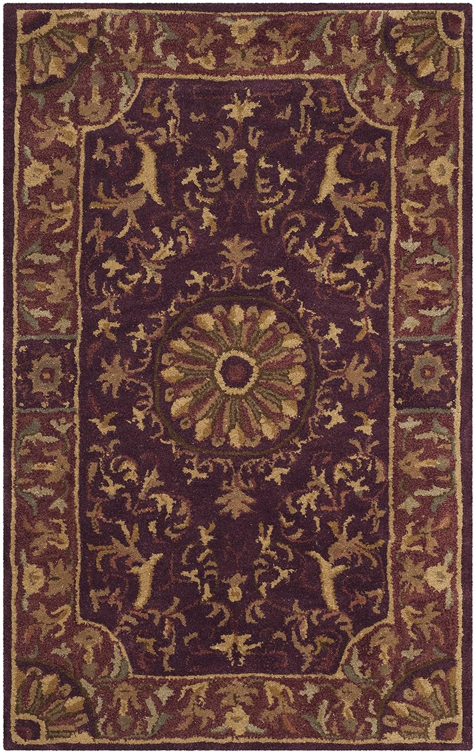 SAFAVIEH Empire Naira Oriental Wool Area Rug, Burgundy, 2'6" x 4'