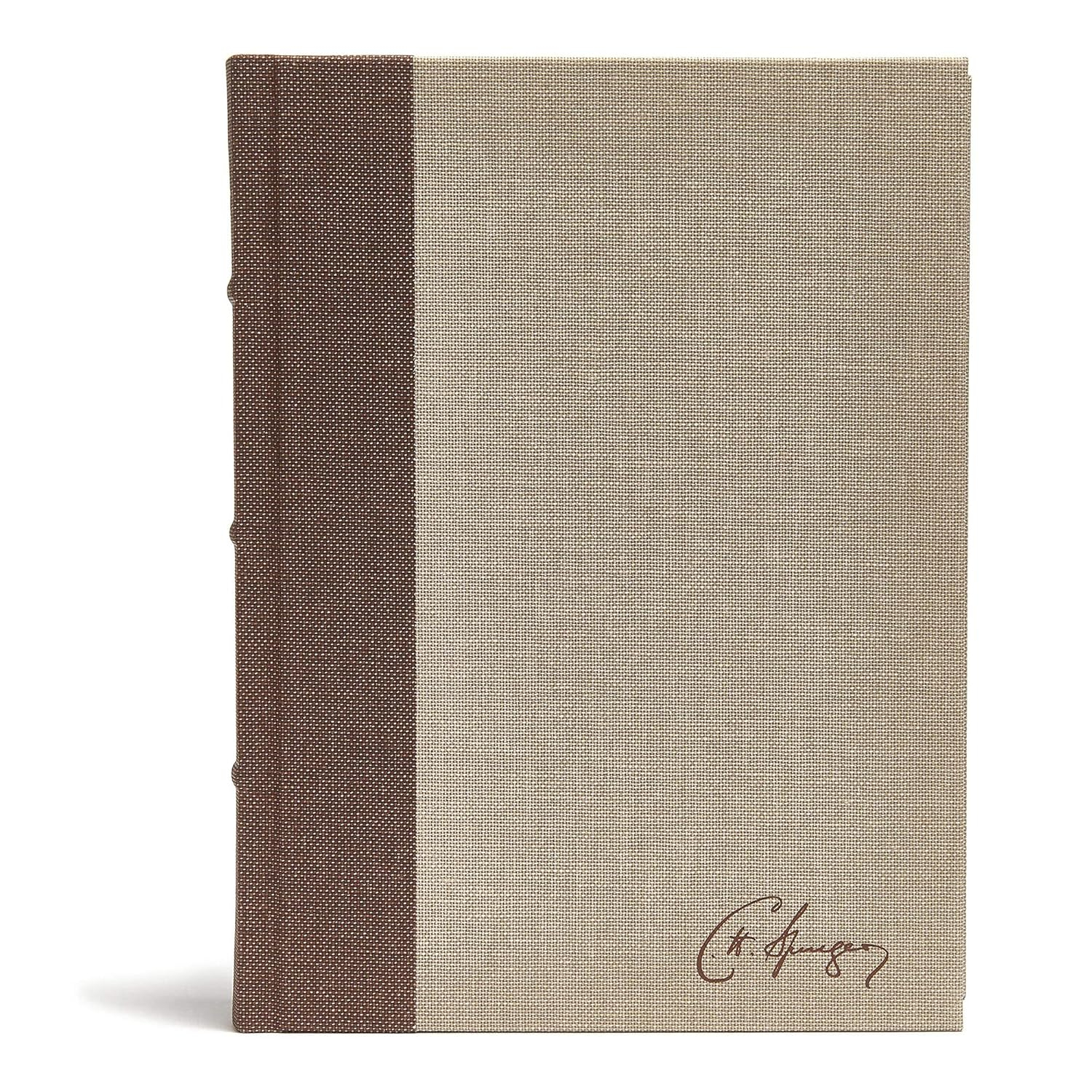 CSB Spurgeon Study Bible, Brown/Tan Cloth Over Board - by  Alistair Begg & Csb Bibles by Holman (Hardcover)