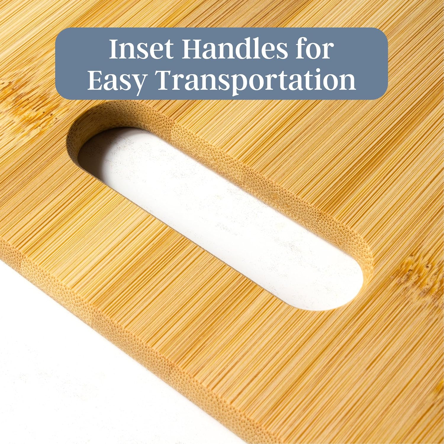 Natural Bamboo Rectangular Cutting Board Set, 2 Pieces