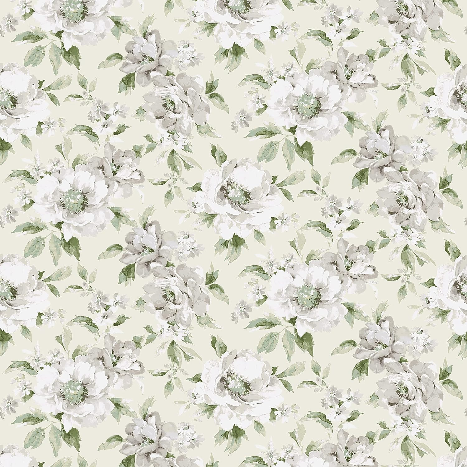 Surface Style - Peel and Stick Wallpaper, Whimsical Wallpaper for Bedroom, Dorm Room Essentials, Self Adhesive, Vinyl, 30.75 Sq Ft Coverage (Whispery Floral Collection, Celadon)