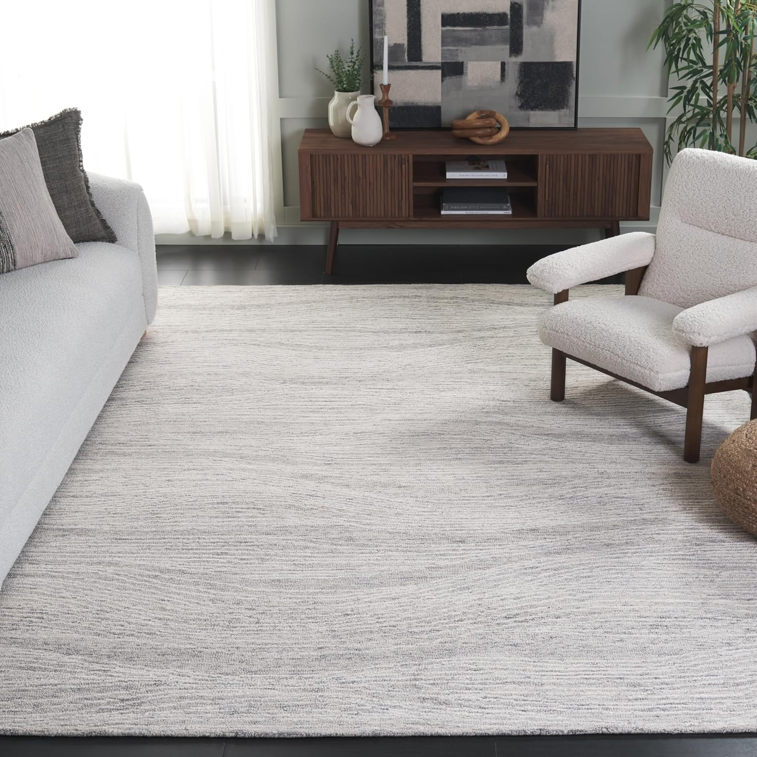 SAFAVIEH Metro Bridget Abstract Area Rug, Grey/Ivory, 8' x 10'