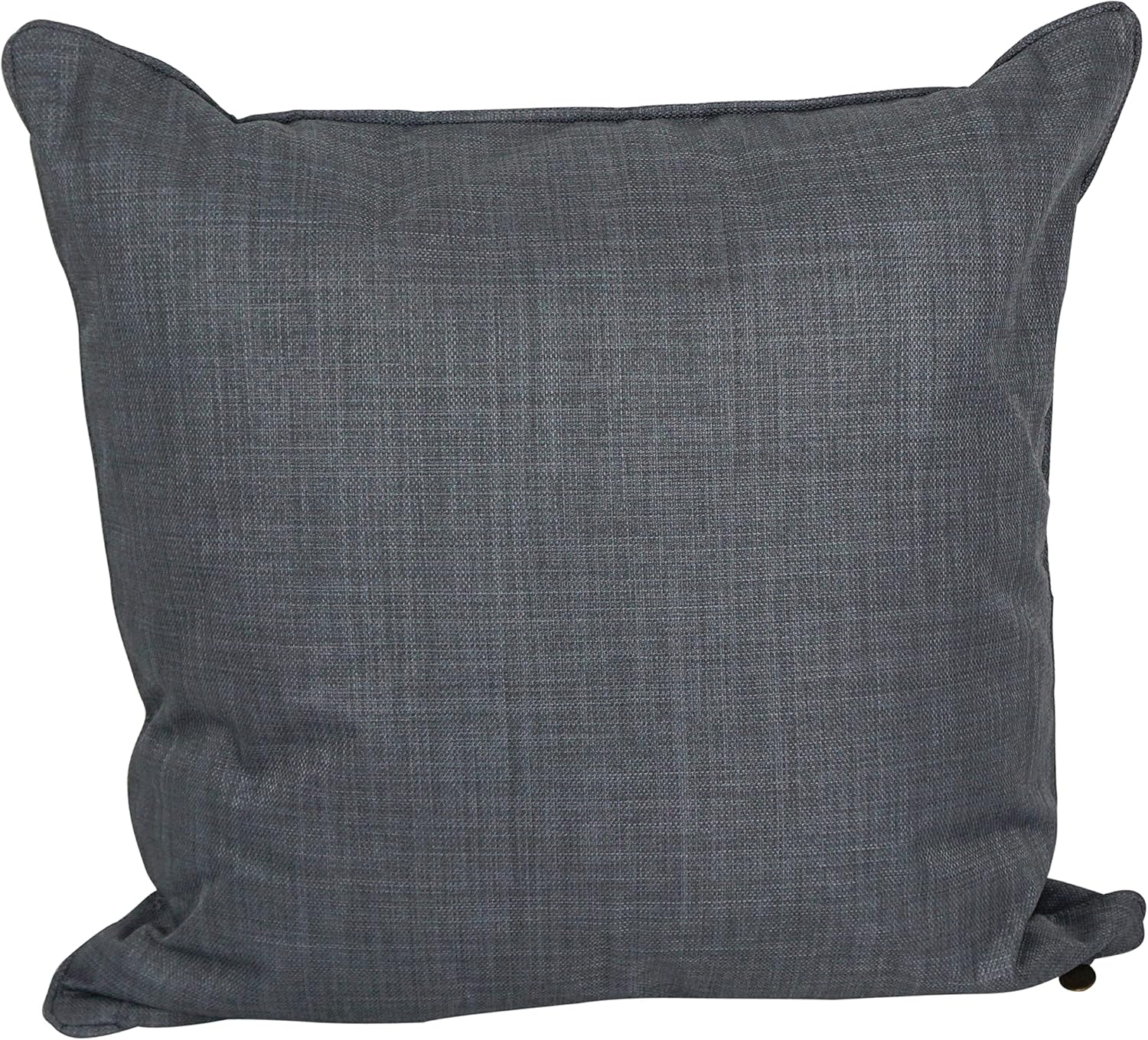 Cool Gray 25" Double-corded Polyester Square Floor Pillows, Set of 2