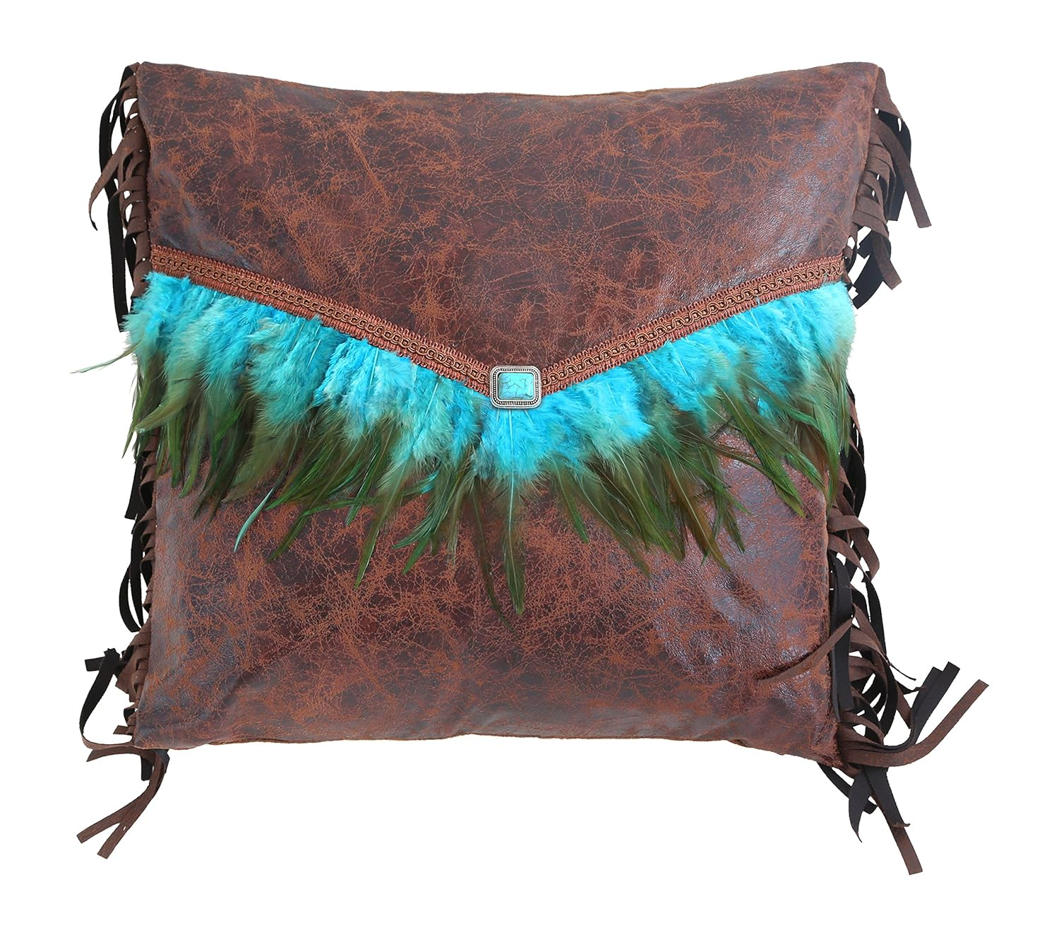 Carstens Turquoise Feather Envelope Pillow