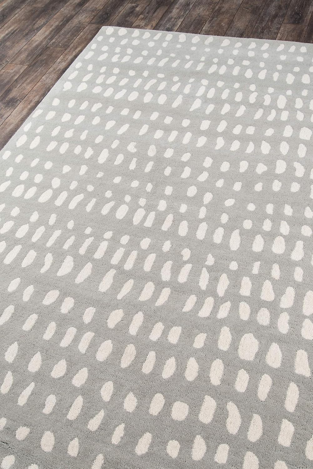 Skyline Decor Novogratz by  Delmar Boho Dots Hand-tufted Wool Area Rug Grey 9' x 12' 9' x 12' Indoor, Handmade Ivory Rectangle