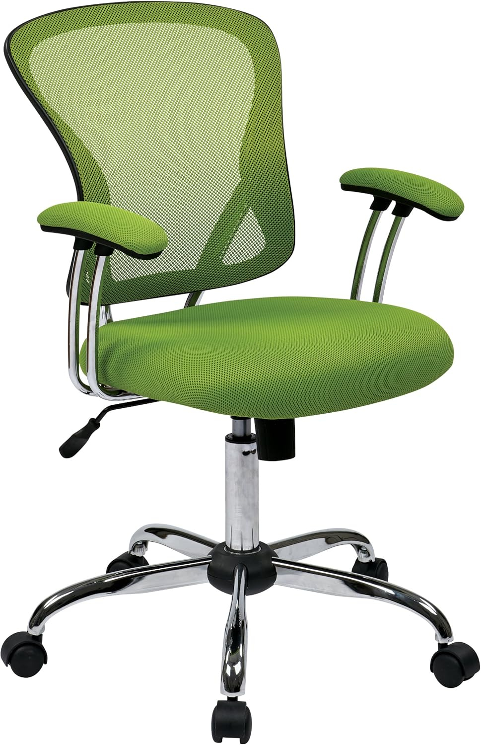 OSP Home Furnishings Juliana Task Chair with Green Mesh Fabric Seat
