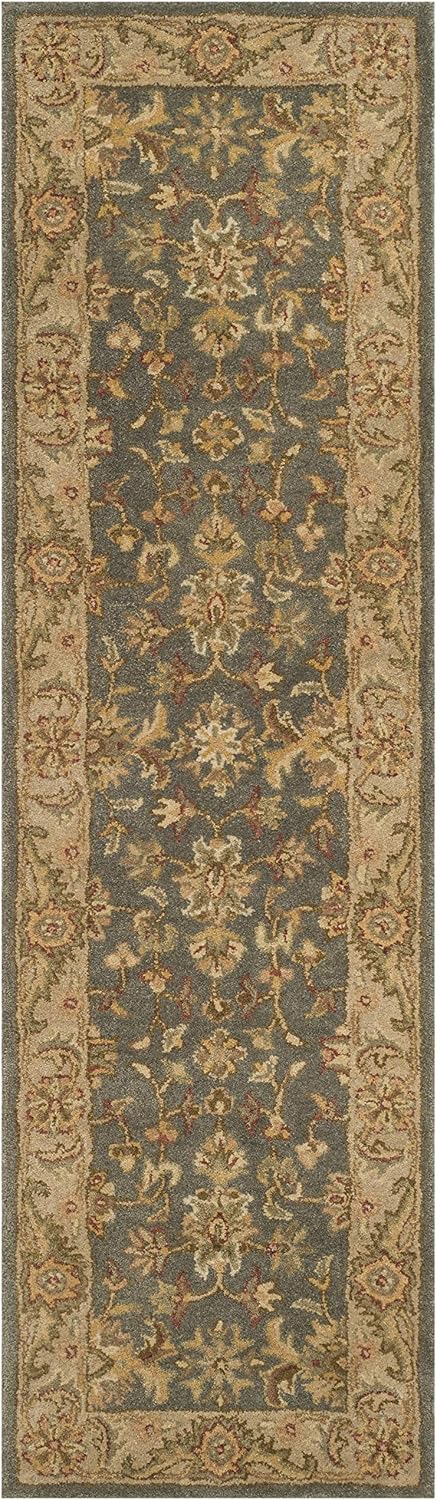 SAFAVIEH Antiquity Bethanie Traditional Wool Runner Rug, Blue/Beige, 2'3" x 8'