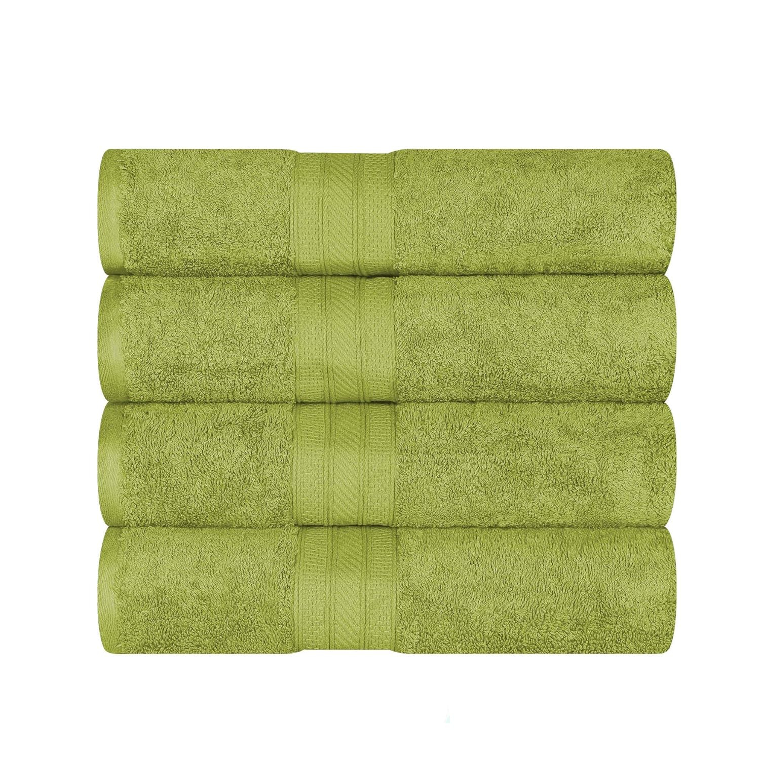 Superior Atlas Cotton Heavyweight 4 Piece Towel Set, Green Essence