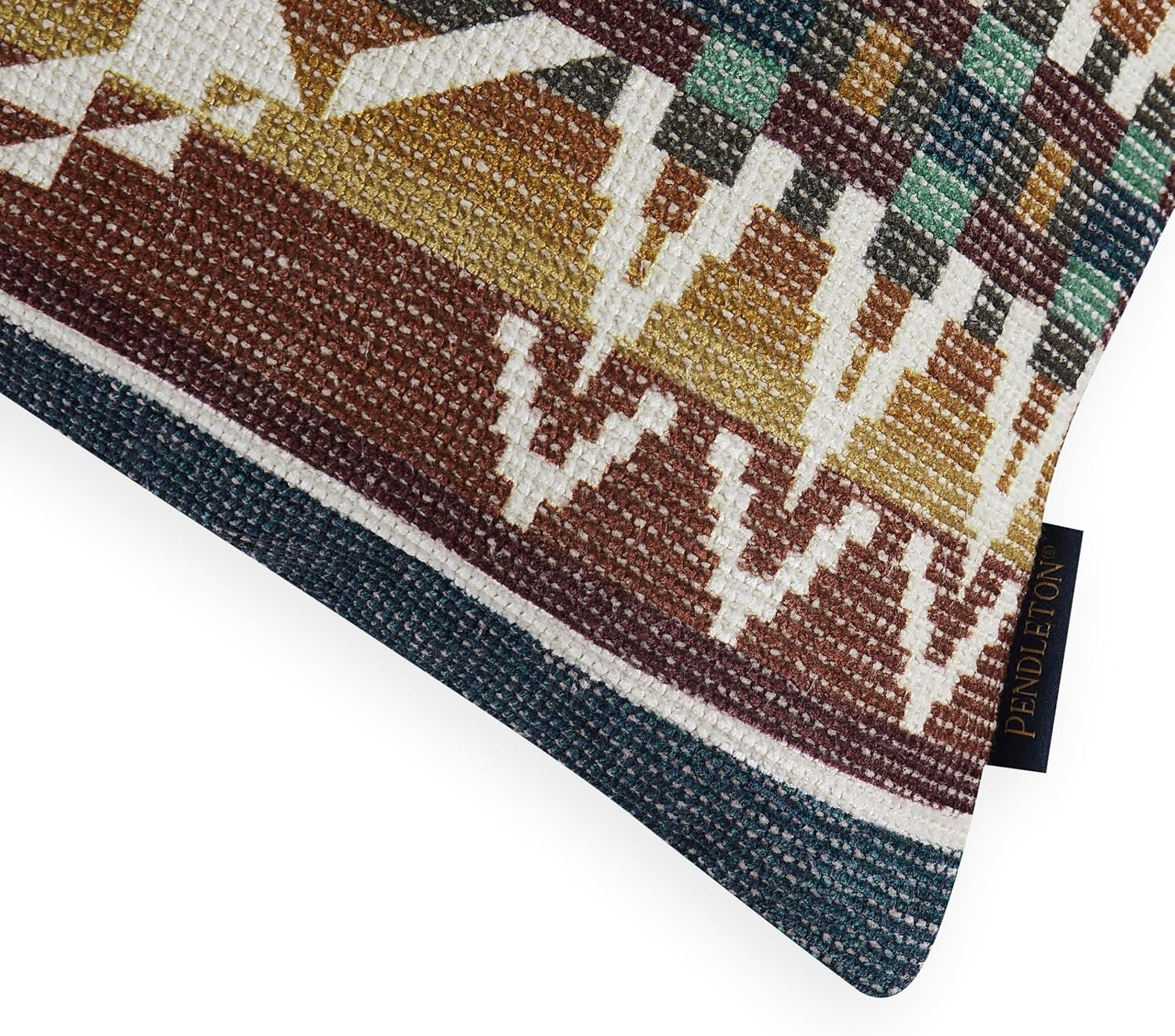 Beacon Rock Patterned Cotton and Polyester Bolster Pillow
