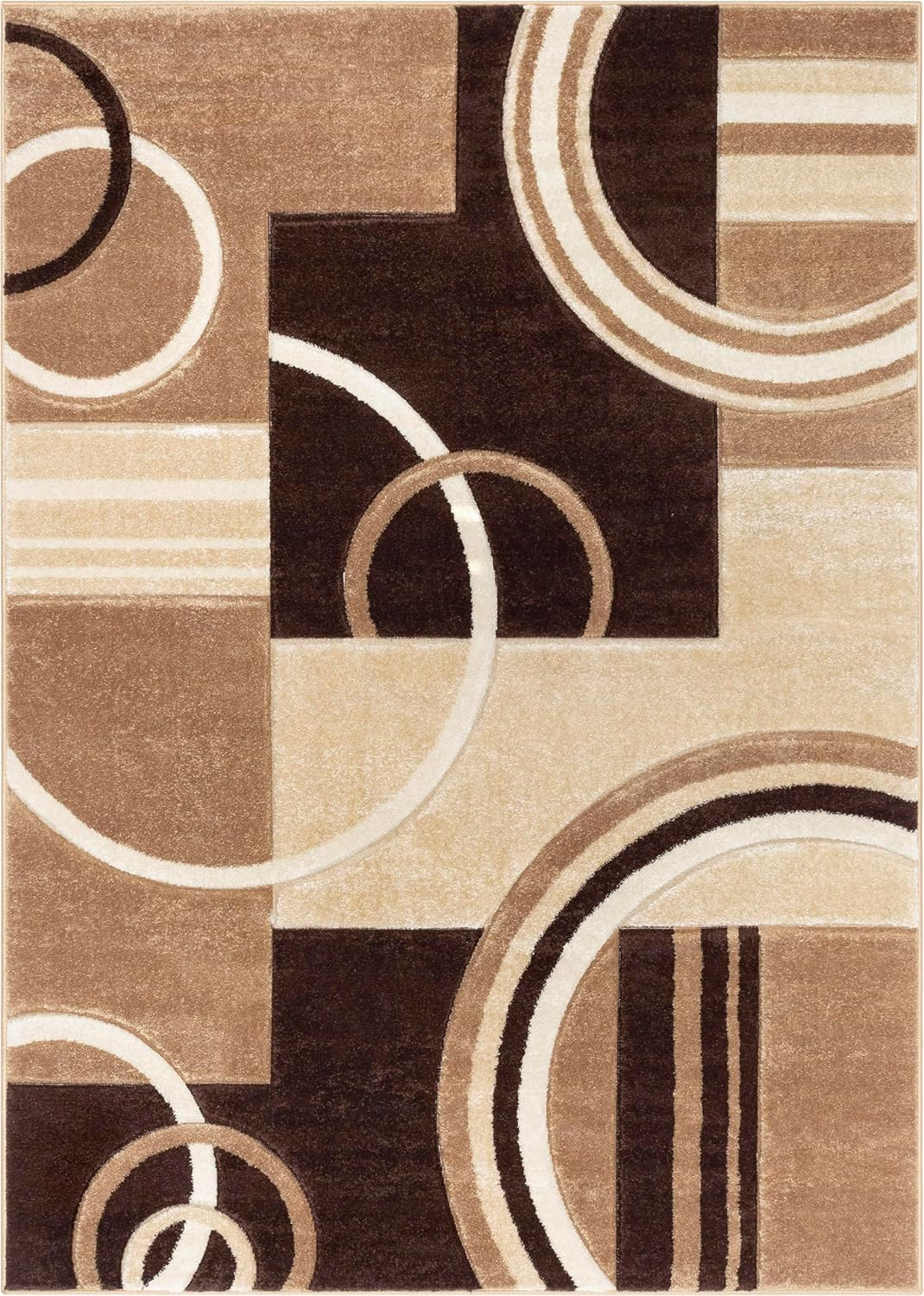 Well Woven Ruby Galaxy Waves Modern Geometric Ivory 3'11" x 5'3" Area Rug