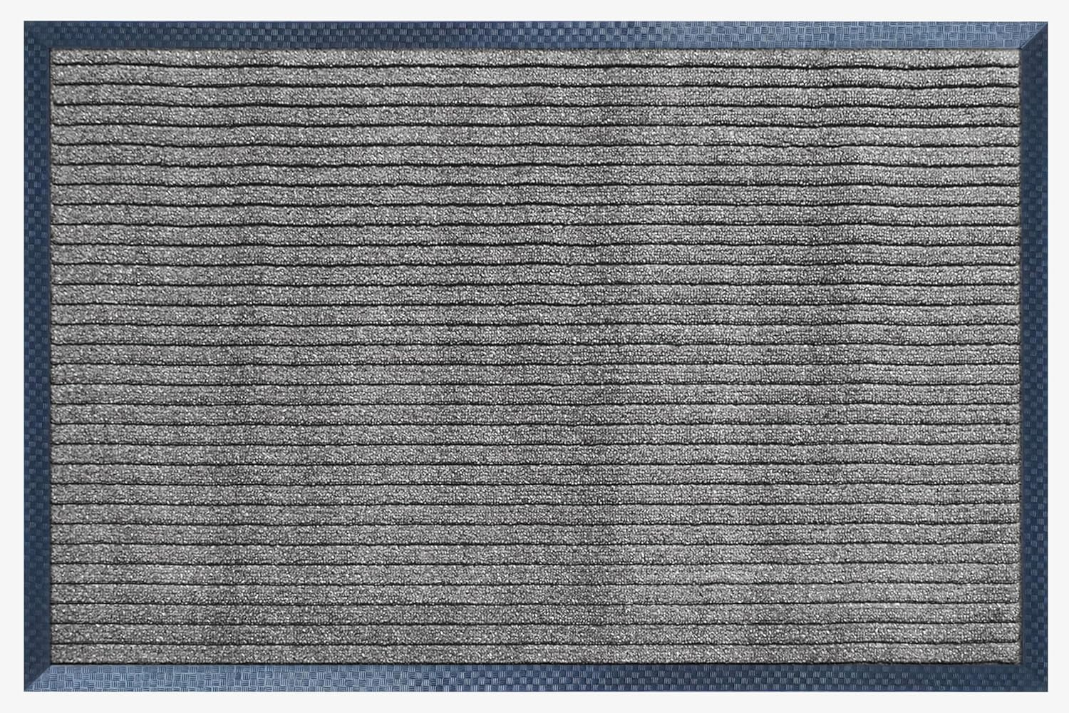 A1HC Indoor Outdoor Mat, Front and Back Entrance Welcome Mats, Front Door Patio Mats 16X24 Inches, Non-Slip Easy Clean Entrance Washable Doormat, Grey Stripe