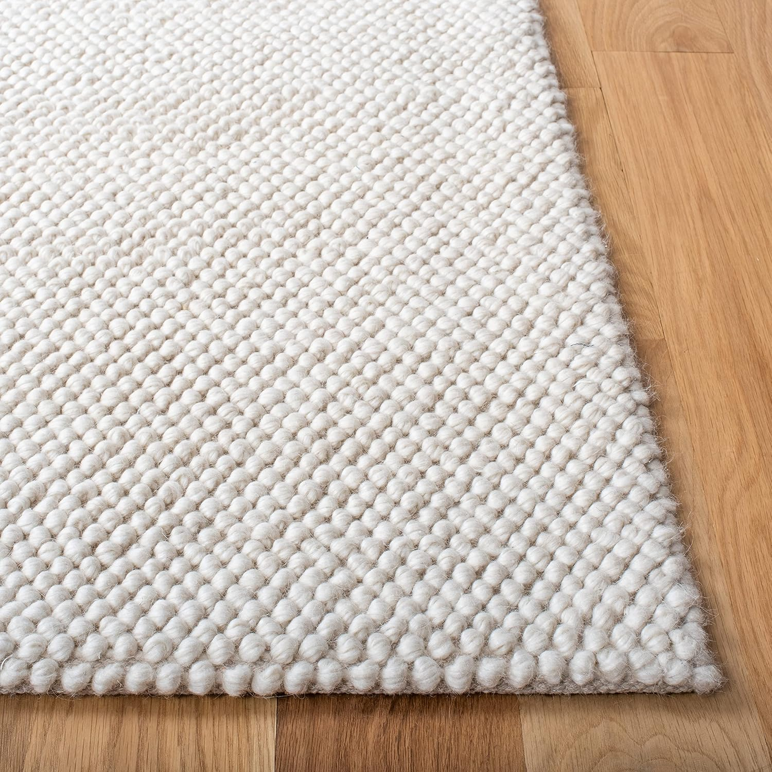 SAFAVIEH Natura Collection 6' Square Ivory NAT551A Handmade Living Room Dining Bedroom Area Rug