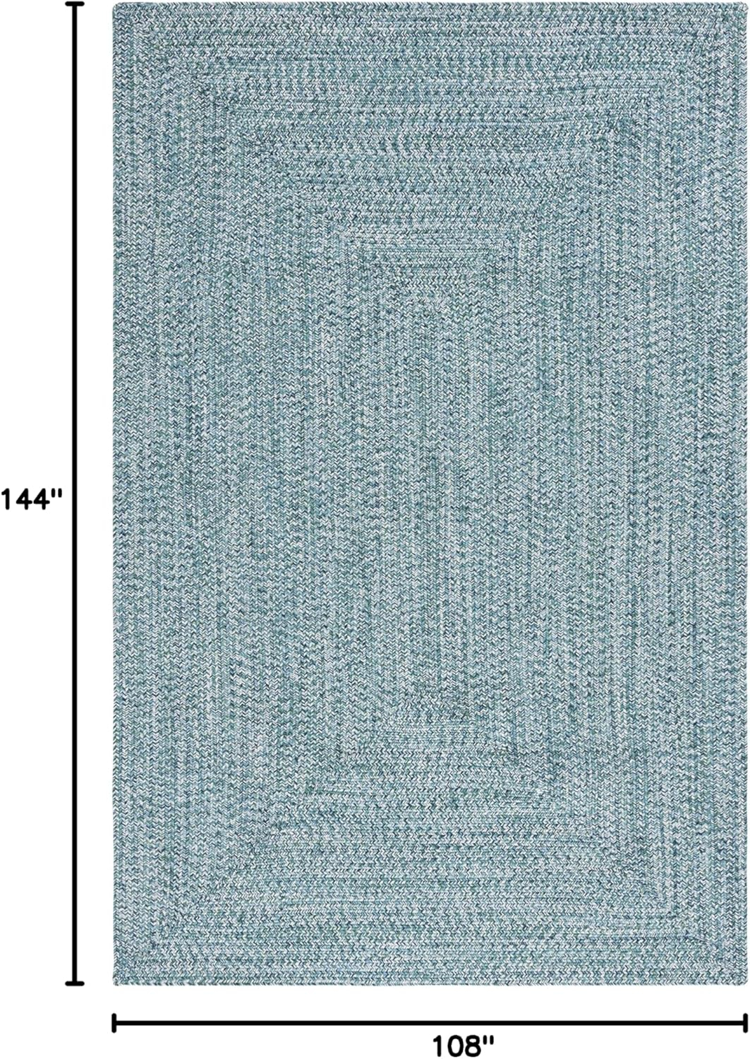 Ivory Handmade Braided Reversible Synthetic Rug