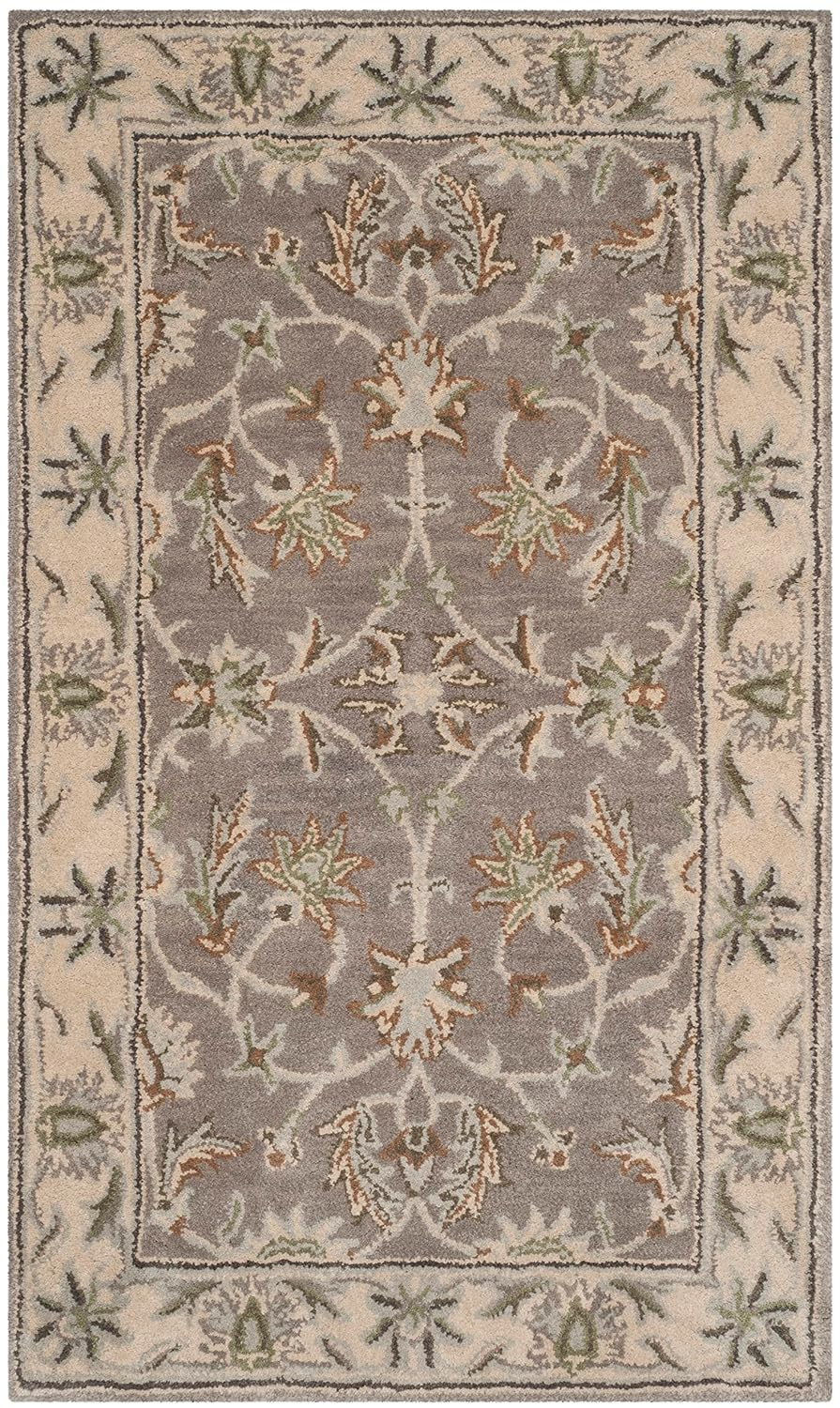 SAFAVIEH Heritage Anrai Traditional Wool Area Rug, Grey/Beige, 2' x 3'