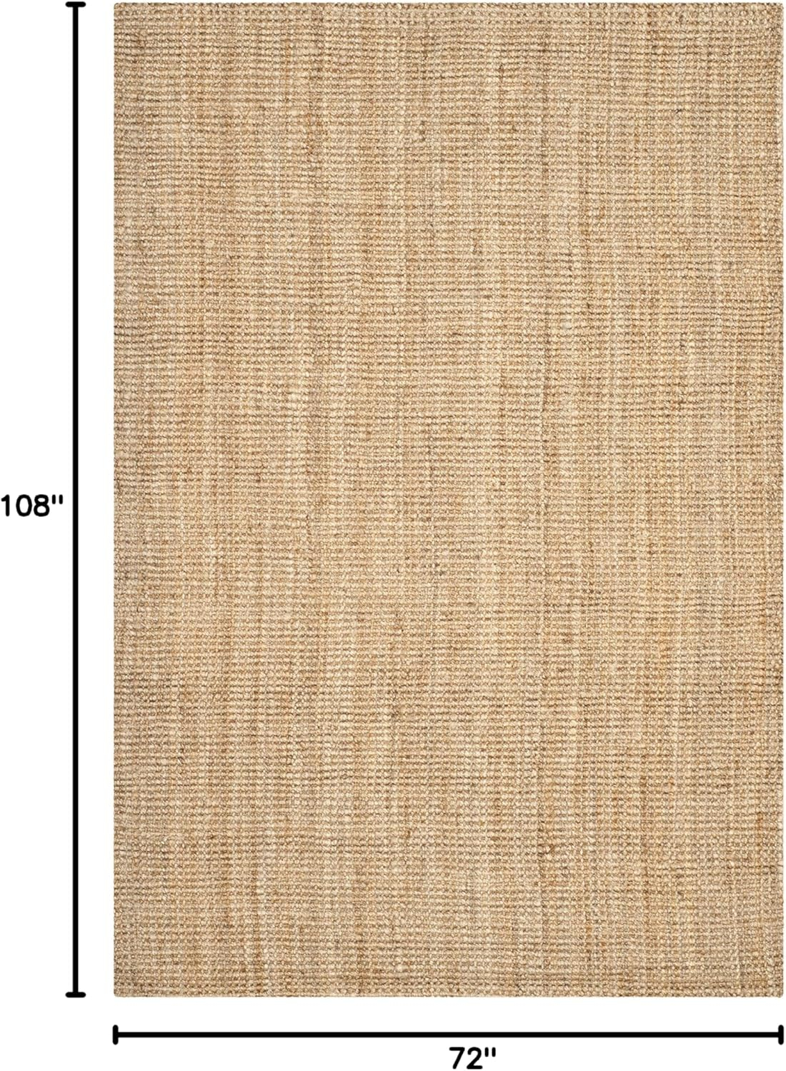 SAFAVIEH Natural Fiber Delmar Braided Jute Area Rug, Natural, 6' x 9'