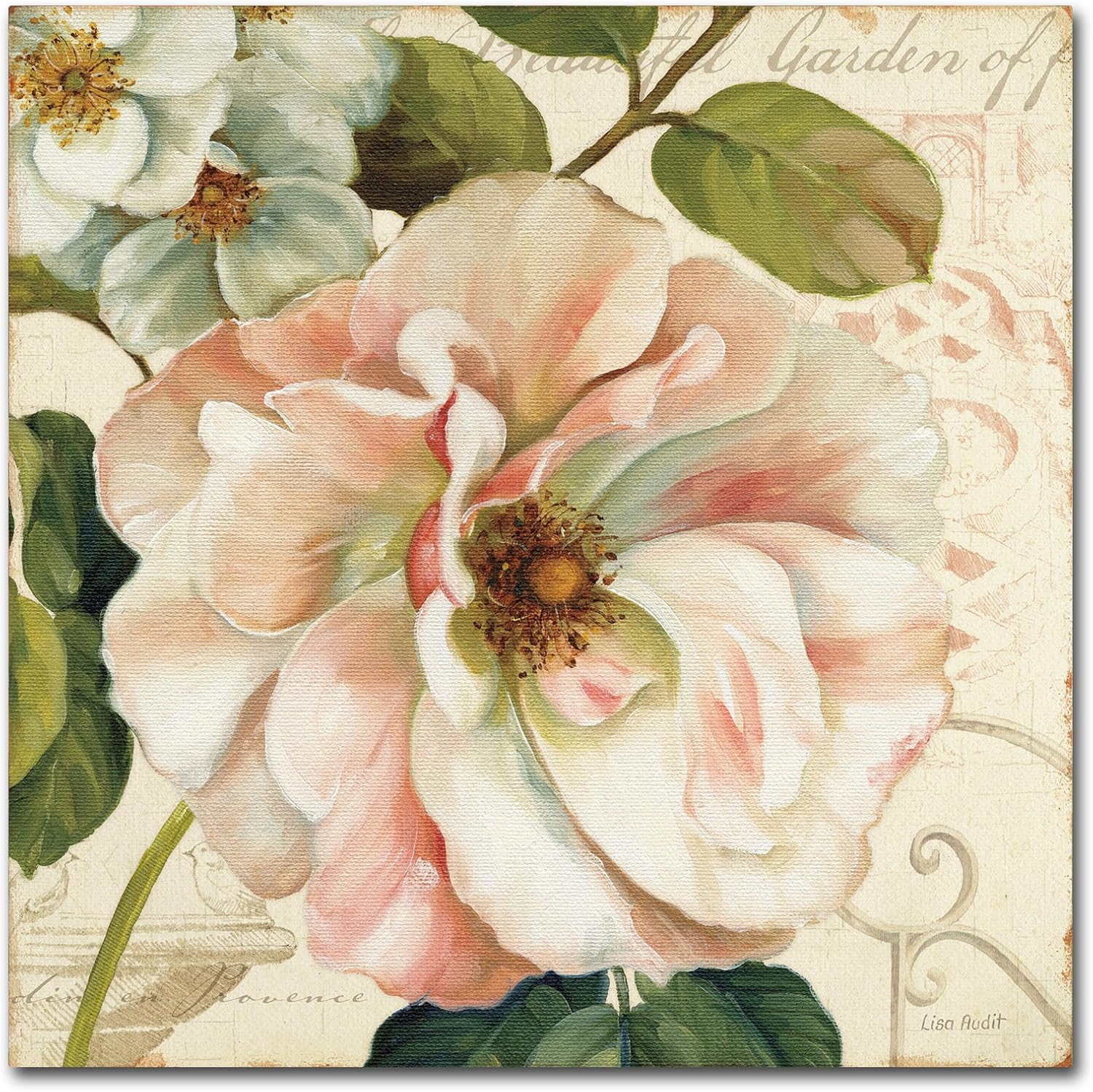 Trademark Fine Art "Les Jardin II" Canvas Art by Lisa Audit