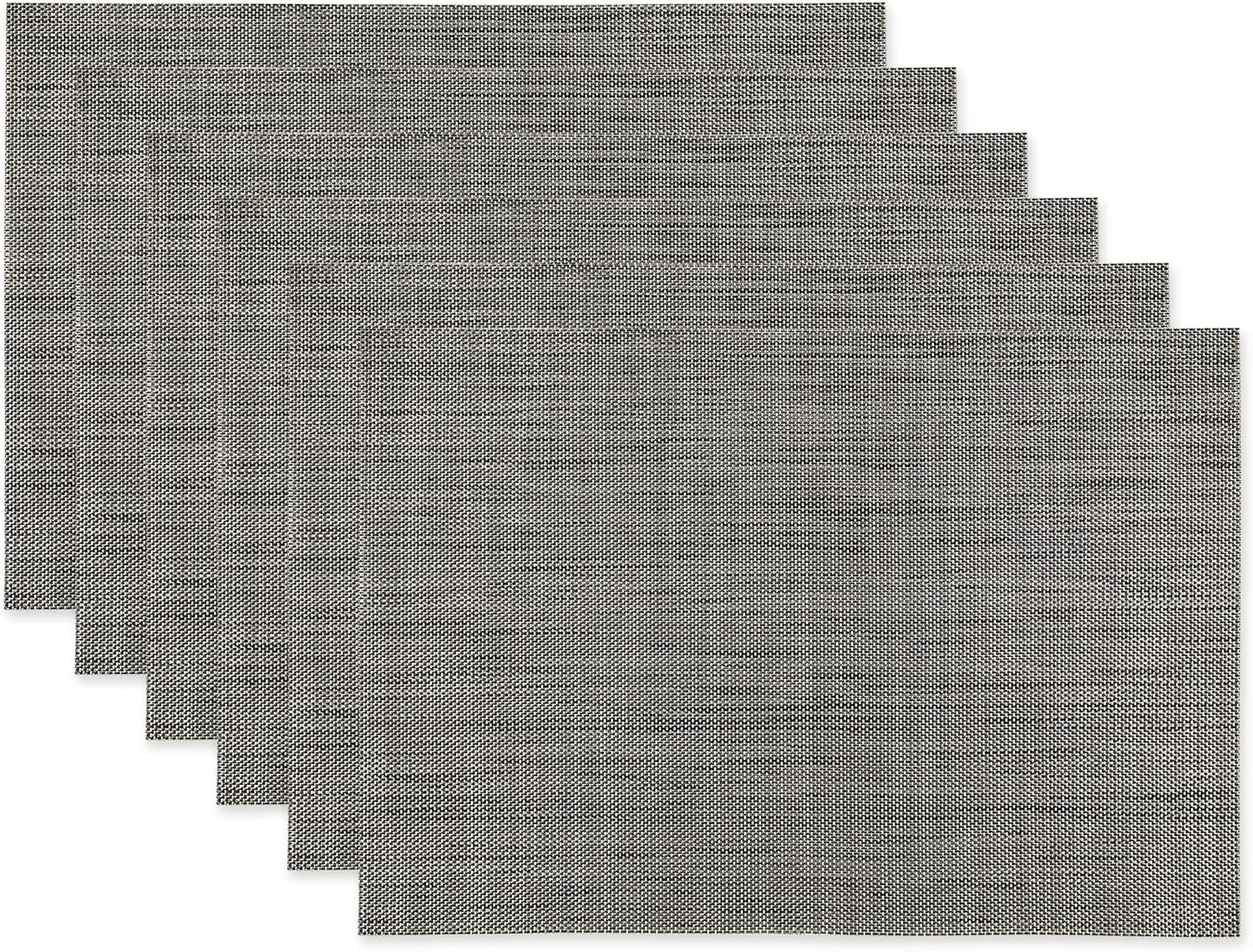 Grey Tweed PVC Placemat (Set of 6)