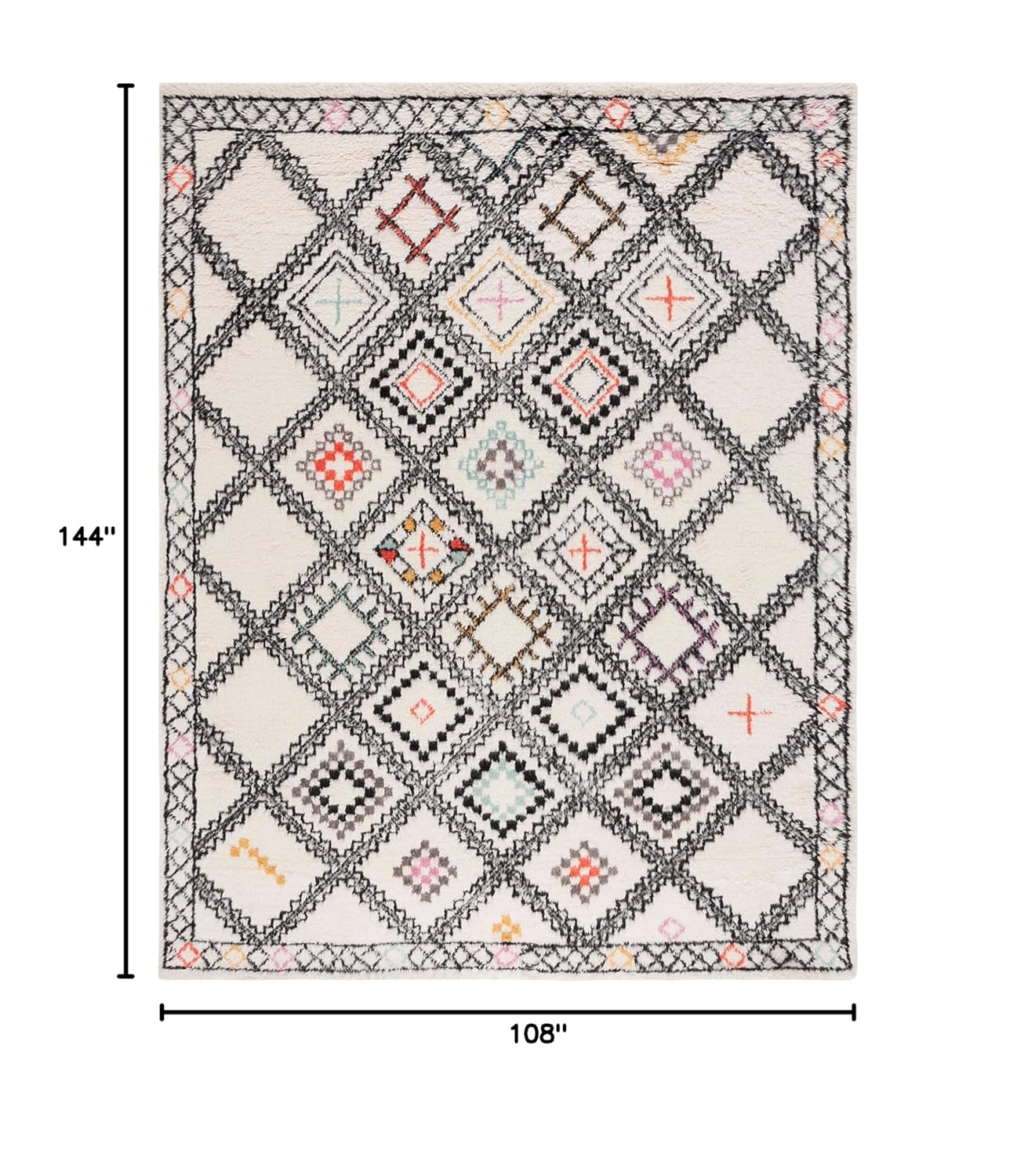 SAFAVIEH Kenya Norwood Geometric Braided Area Rug, Natural/Multi, 9' x 12'