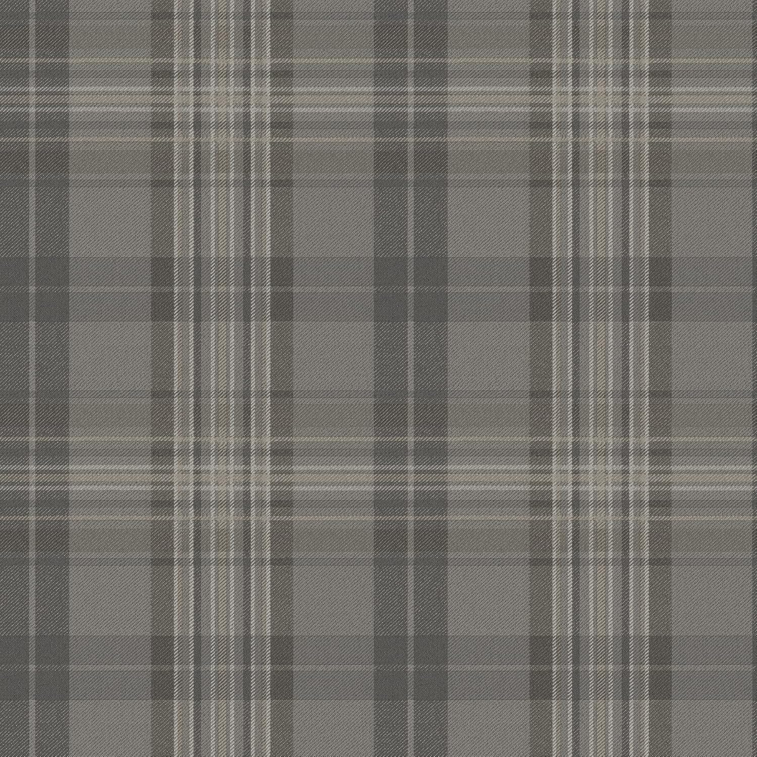 Chesapeake Austin Charcoal Plaid Wallpaper