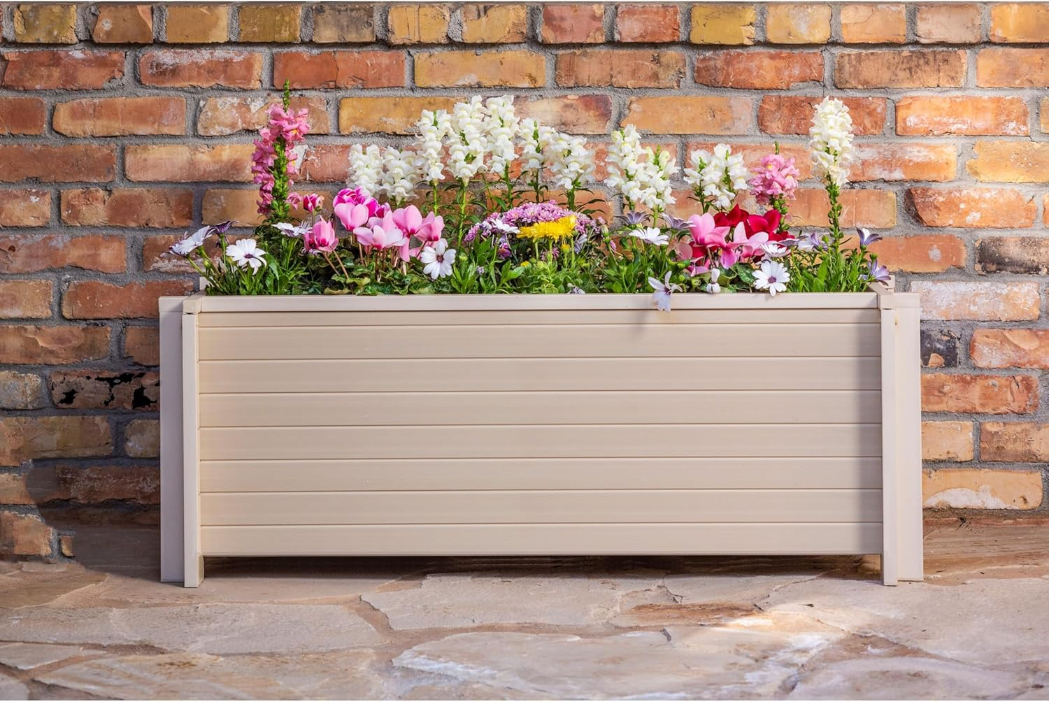 EcoFLEX Beige Composite 42" Wide Outdoor Planter Box
