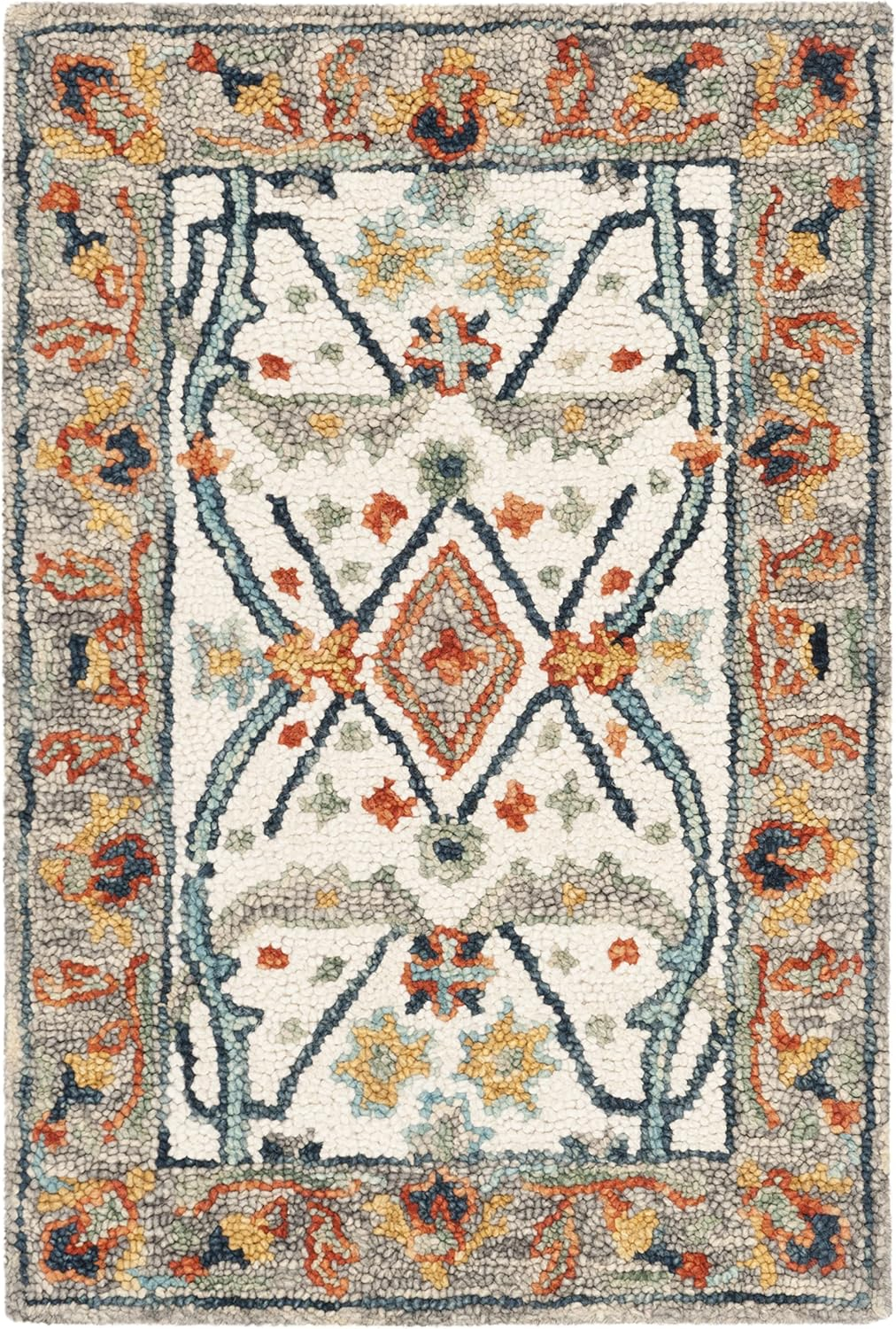 SAFAVIEH Aspen Emmalyn Oriental Area Rug, Ivory/Blue, 2'3" x 4'