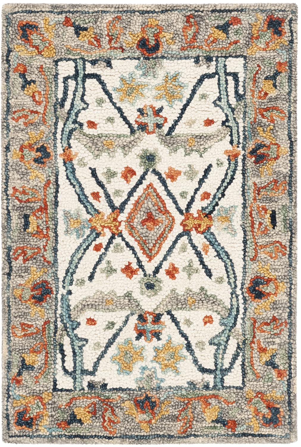 SAFAVIEH Aspen Emmalyn Oriental Area Rug, Ivory/Blue, 2'3" x 4'