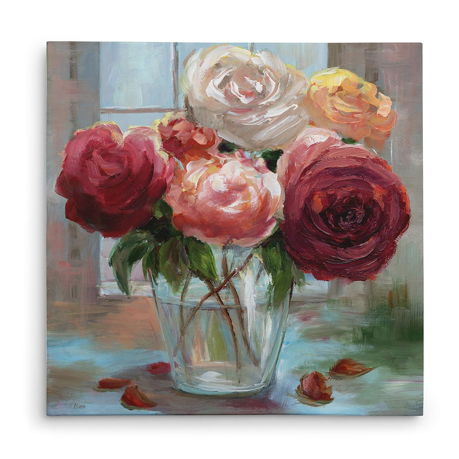Wexford Home Rose Society Gallery Wrapped Canvas Wall Art, 16x16