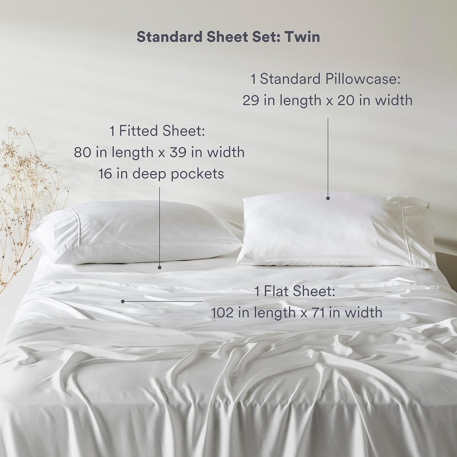Twin Cloud Organic Bamboo Cotton Sheet Set
