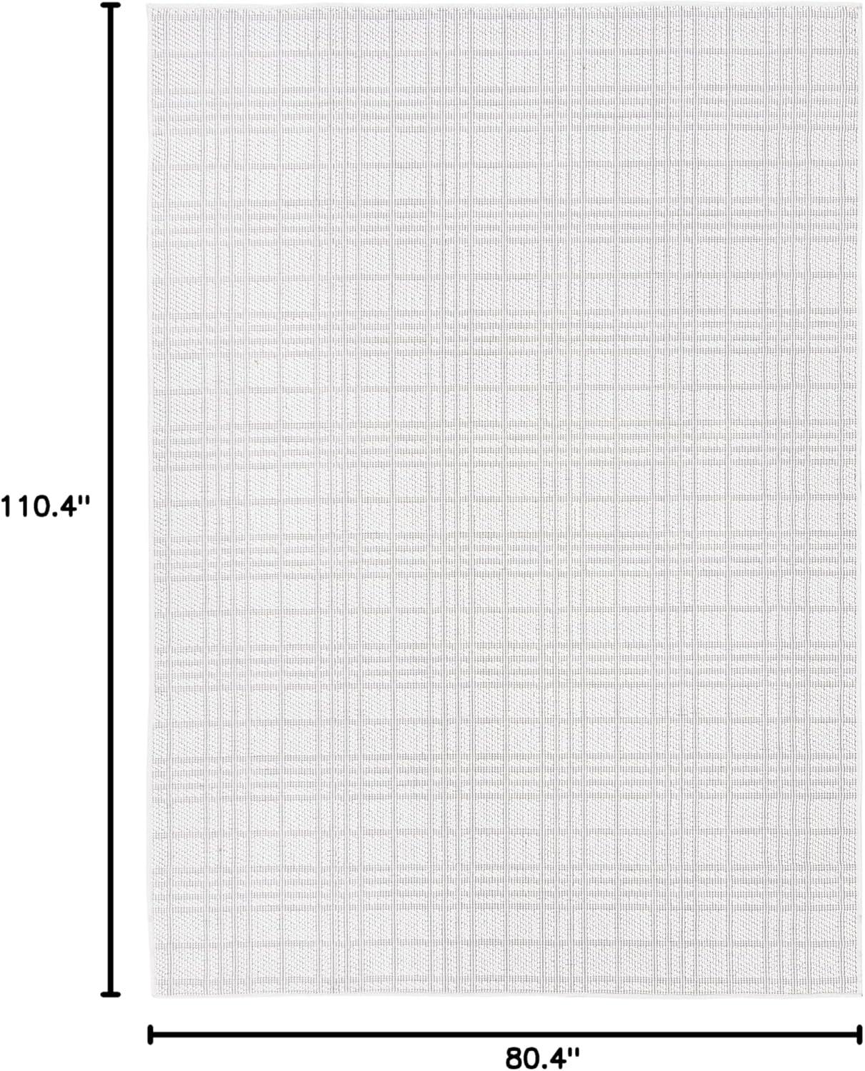 SAFAVIEH Bermuda Lavern Geometric Machine Washable Indoor/Outdoor Area Rug, Ivory/Light Grey, 6'7" x 9'2"