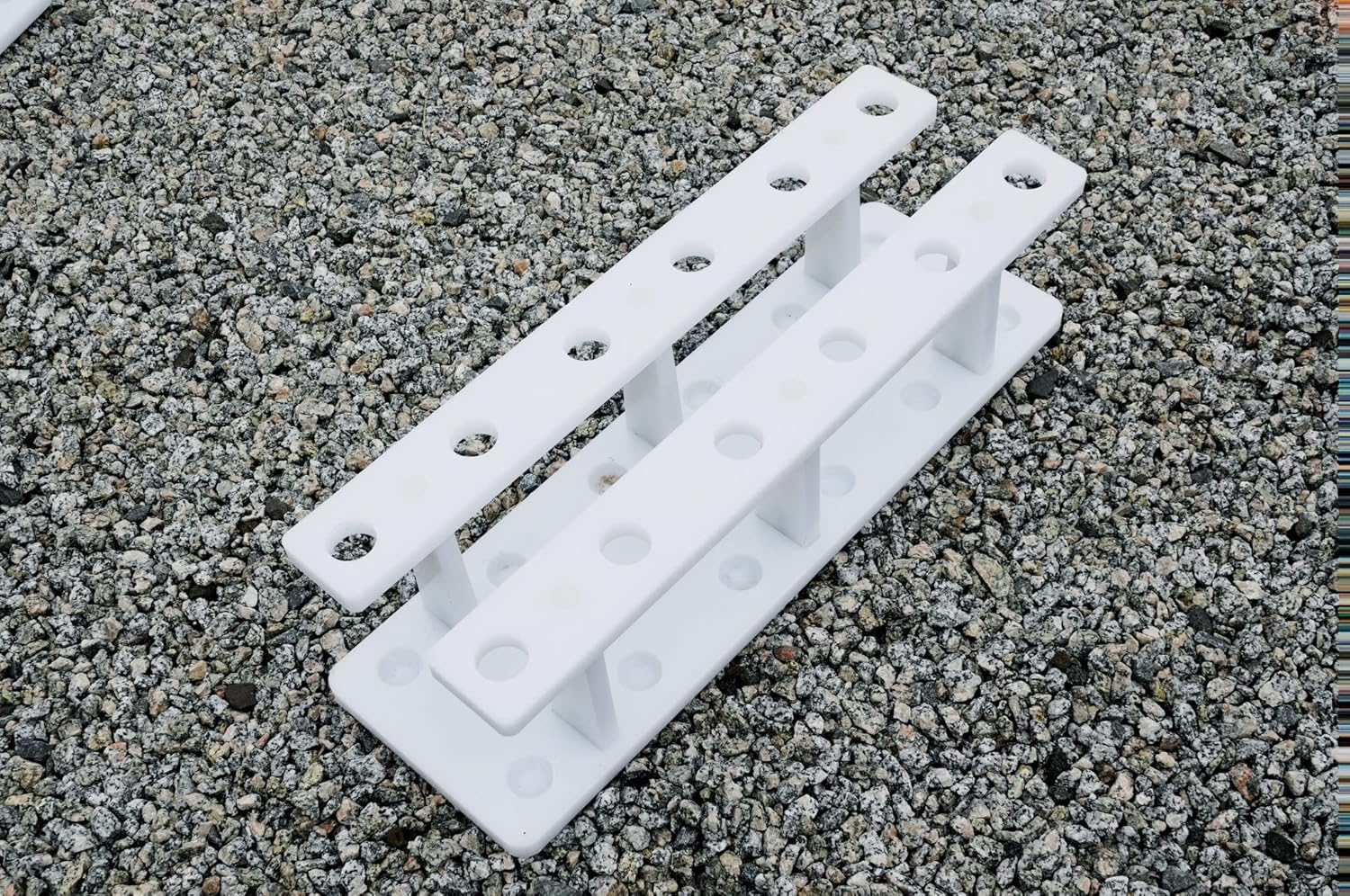 White Marine Board Heavy Duty Wall-Mounted Fishing Rod Holder