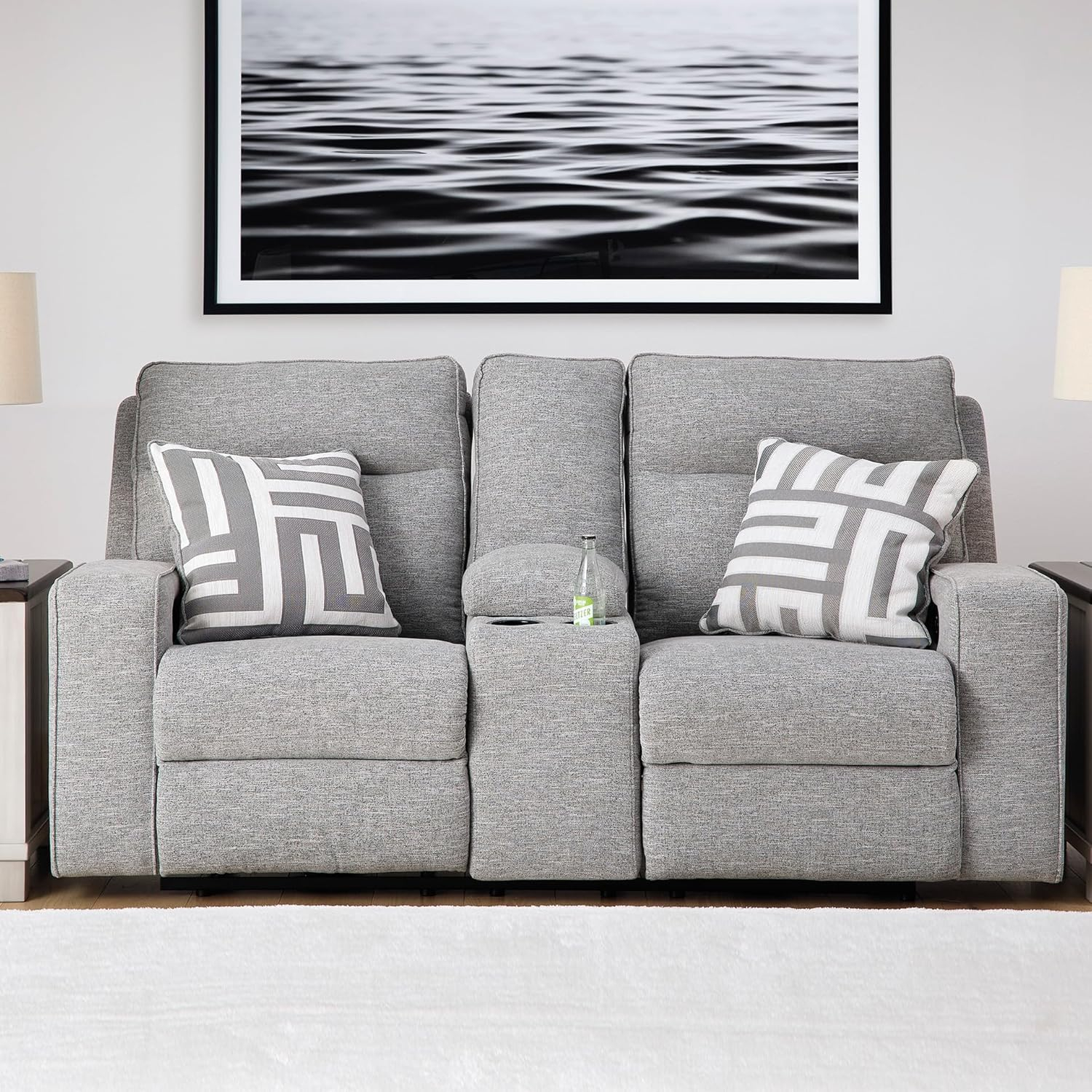 Signature Design by Ashley Biscoe Pewter Power Reclining Loveseat