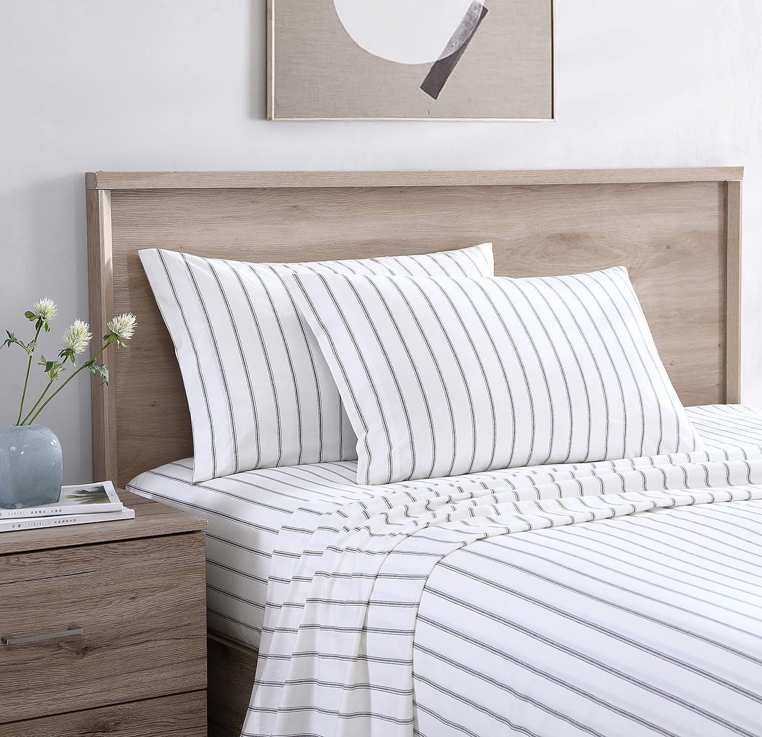 Stone Cottage Trenton Stripe Grey Queen Sheet Set