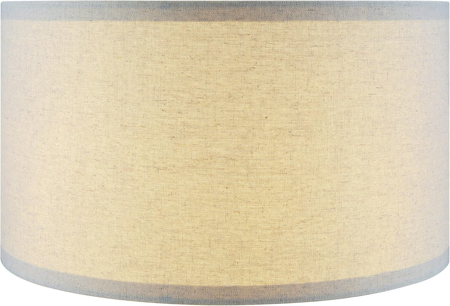 Aspen Creative 38871, Contemporary Design Drum Collapsible UNO Lamp Shade for Table Lamp And Pendant Light, 16" Top x 16" Bottom x 9" Height, Threaded UNO 36mm, Oatmeal Linen