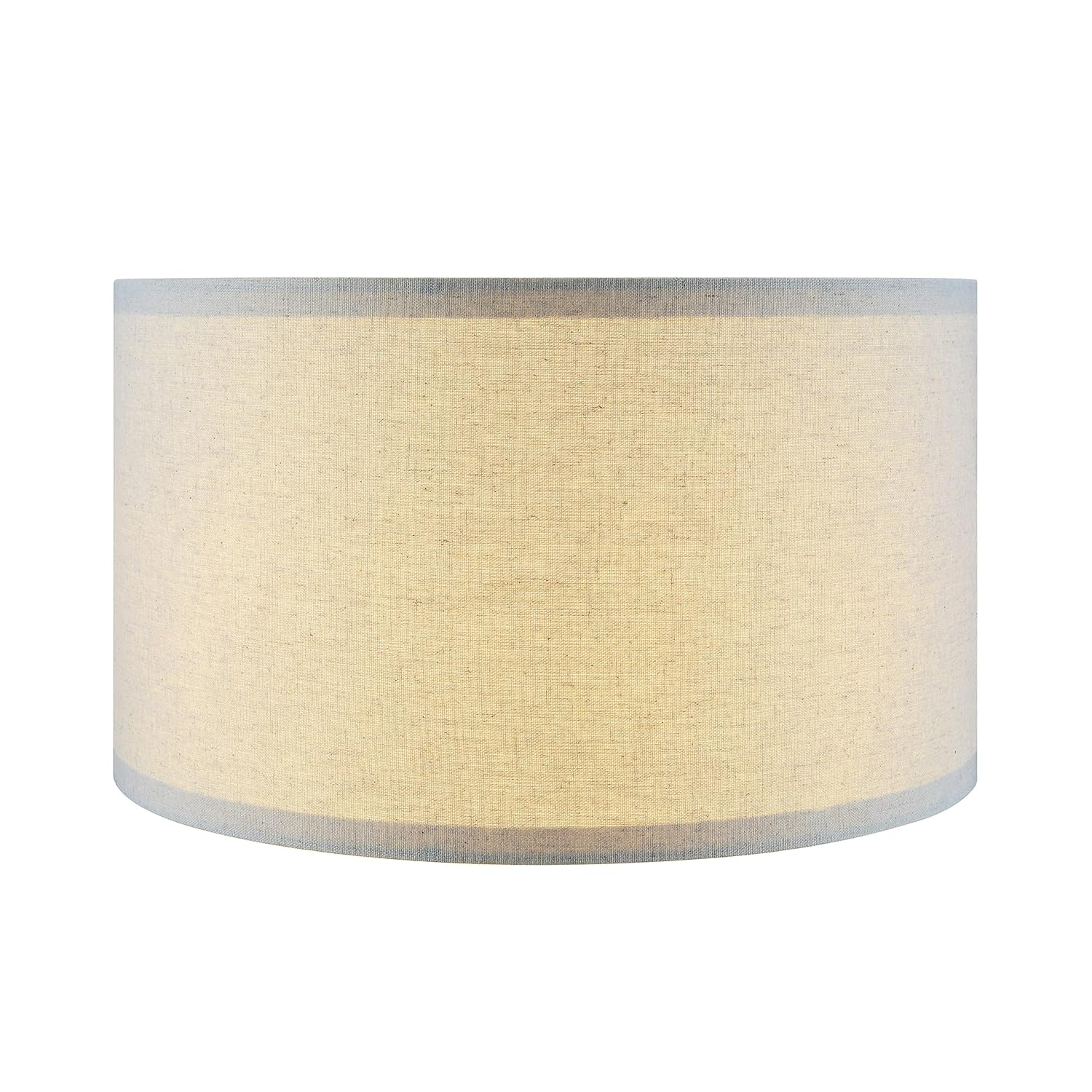Aspen Creative 38871, Contemporary Design Drum Collapsible UNO Lamp Shade for Table Lamp And Pendant Light, 16" Top x 16" Bottom x 9" Height, Threaded UNO 36mm, Oatmeal Linen